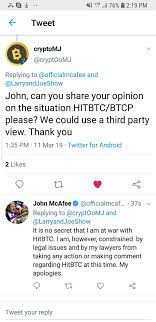 For help reach out to. John Mcafee On Twitter