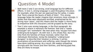 Task types multiple choice, sentence completion,multiple matching. Gcse English Aqa H Tier Question 4 Model Answer Youtube