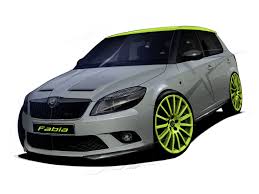 6/30 der neue skoda fabia verfügt über einen größeren dachspoiler und seitliche finlets, um die windströmung im heckbereich zu optimieren. Skoda Fabia Rs Car Body Design