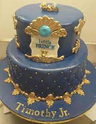 Calumet Bakery Royal Blue With Gold Baroque And Little Prince Baby Shower Cake Sayings Baby Shower Cakes Shower Cakes
