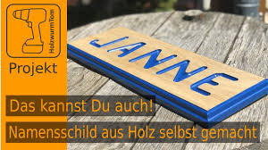 Türschilder kido shop haustürschilder türschilder. Namensschild Aus Holz Ganz Einfach Selbst Machen Youtube