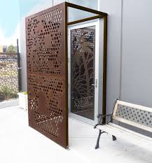 Cortenstahl Sichtschutz Fur Garten 30 Ideen Und Beispiele Zierblenden Metallfassade Cortenstahl