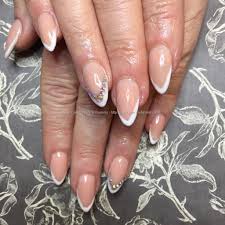 Ombre French Nails Almond Shape Papillon Day Spa