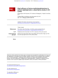 Penyakit kencing tikus merenggut tujuh nyawa warga gresik. Pdf High Efficacy Of Bolus Methylprednisolone In Severe Leptospirosis A Descriptive Study In Sri Lanka