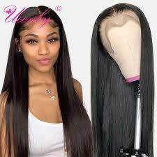 Front Human Hair Wigs Brazilian Ueenly 13x4 Lace Straight Human Hair Wigs 360 La Ebay Brazilian Straight Human Hair Wig Hairstyles Straight Human Hair