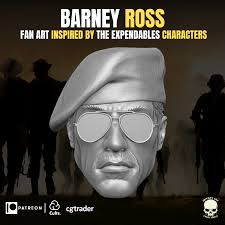 Barney Ross, Sylvester Stallone Fan Art Head 3D Printable for Action Figures