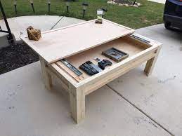 Made A Coffee Table With A Sliding Top Diy Coffee Table Plans Coffee Table Plans Diy Coffee Table