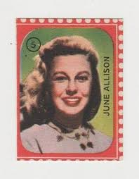 June Allyson vintage 1950s Small Trading Card #5