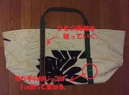 レジカゴ型のエコバッグの作り方を型紙の製図つきで解説 アジシオな日々 バッグの作り方 バッグ エコバッグ