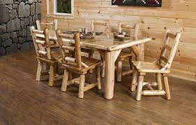 Rustic White Cedar Log Dining Table 6 Chairs Set Read More Reviews Of The Product By Visiting The L Barn Furniture Rustic Kitchen Design Dining Table Chairs