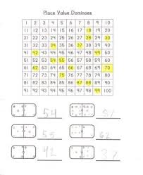 Domino Math Game Color In Value On A Hundreds Chart Math
