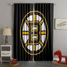 3d Printed Boston Bruins Style Custom Living Room Curtains Westbedding Curtains Living Room Hockey Bedroom Boston Bruins