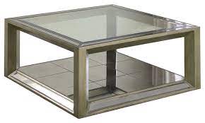 This mirrored 51x51 square table sits on four low legs, so it's easily comfortable to use whether you're seated on the ground or on a couch. Pascual Dull Gold With Antique Mirrored Coffee Table Transitional Coffee Tables By Furniture Import Export Inc Houzz