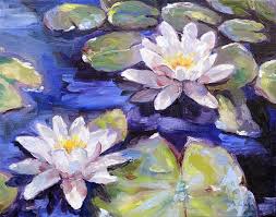 All my supplies are from the dollar store.music: Painting Water Lilies Painting Inspired