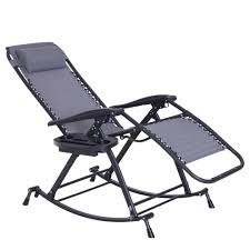 Frequent special offers and discounts up to 70% off for all products! Outsunny Garden Rocking Chair Folding Recliner Outdoor Adjustable Sun Lounger Rocker Zero Gravity Seat With Headrest Side Holder Patio Deck Grey On Onbuy