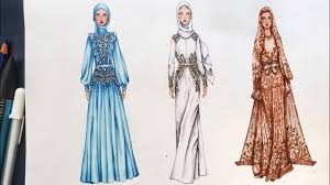 Sketsa desain baju gamis remaja archives asenwa design. Menggambar Desain Baju Gamis Pesta Cantik Hijab Evening Dress Fashion Illustration Youtube