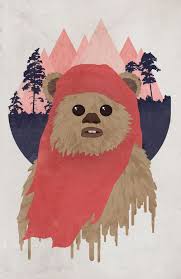 Ewok Art Print By Robert Scheribel Society6 Star Wars Wall Art Art Popular Art