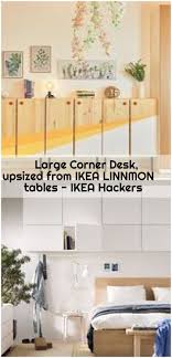 Large Corner Desk Upsized From Ikea Linnmon Tables Ikea Hackers Corner Desk Hackers