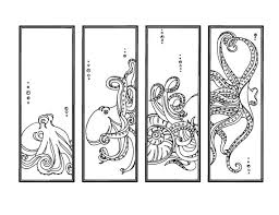How to download bookmark coloring pages easy download instructions. Octopus Diy Bookmarks Set Of 4 Printable Coloring Page Etsy