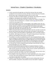 Animal farm is george orwell's satire on equality, where all barnyard animals live free from their human masters' tyranny. Animal Farm U2013 Chapter 2 Questions Vocabulary Animal Farm Chapter 2 Questions Vocabulary Answers 1 It Seems Natural That The Pigs Take Over Animal Course Hero
