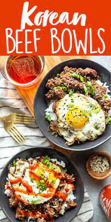 Korean Ground Beef Bowls Recipe Beef Recipes Easy Dinners Dinner With Ground Beef Ground Beef Recipes Easy