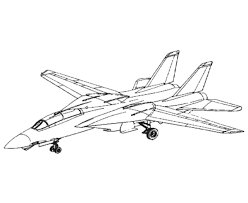 Coloring for girls and boys. F 14 Tomcat Top Gun Jet Fghter Coloring Page Printable