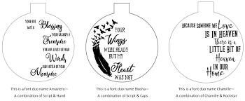 Memorial Christmas Ornament Printable