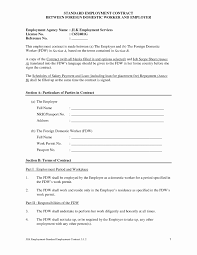 employment contract template word fresh workers contract sample filename letter contract template contract domestic worker