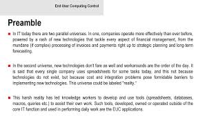 It's not merely for career training or professional development. End User Computing Control Ppt Download