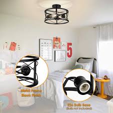 A bedroom should be designed for rest and relaxation and choosing the right paint color can help make that see more ideas about master bedroom paint colors for home house interior. 60 Off Industrial 3 Light Semi Flush Mount Ceiling Light Modern Farmhouse Lighting Fixture With Metal Cage Black Vintage Retro Pendant Lamp For Hallway Kitchen Bedroom Living Room Bathroom Entryway Exclusive Beta Alymedia Com