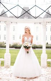 A garden wedding design filled with creative ideas addresses the type of garden venue and time of year. Relaxed Ballgown Wedding Dress With Pearls Stella York Wedding Gowns