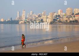 A VIEW OF CHOWPATTY BEACH, MUMBAI ...