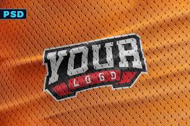 Download Sports Jersey Texture Logo Mockup Logo Mockup Sports Templates Business Card Logo PSD Mockup Templates