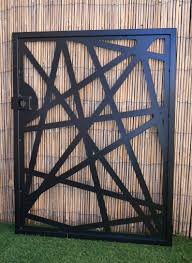 Decorative Steel Gate Strike Geometric Gate Steel Panel Etsy Steel Gate Steel Panels Outdoor Gate