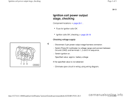 Maybe you would like to learn more about one of these? Audi A4 2000 B5 1 G Afc Engine Ignition Coil Power Output Stage Checking Workshop Manual