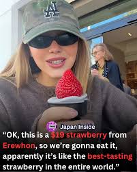 Imagine paying $19 for a single strawberry flown in from Kyoto, Japan, and  cradled in its own plastic throne like a royal jewel. This isn't just any  fruit; it's the product of