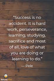 Success Is No Accident It Is Hard Work Perseverance Learning Studying Sacrifice And Motivational Quotes For Success Accident Quotes Inspirational Quotes