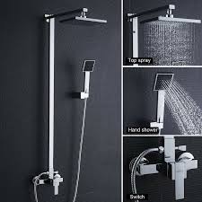 We did not find results for: 8 Wall Mount Bathroom Shower System Set Shower Mixer Taps With Rain Shower Head Handheld Shower