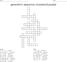Math crossword puzzles 1st grade. Geometric Sequence Crossword Puzzle Wordmint