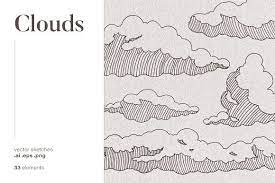 Collection Of Clouds Drawings Cloud Drawing Sketches Art Drawings