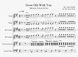 Enter your email address to receive notifications of new sheet music by email. Grow Old With You Sheet Music For Violin Trumpet Transparent Png 850x1100 Free Download On Nicepng