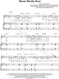 Katy Perry Never Really Over Sheet Music In Ab Major Transposable Download Print Sheet Music Katy Perry Digital Sheet Music