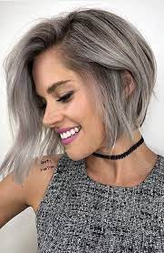 Fashionable Gray Hair Short Grey Hair Shared By Catson On We Heart It Cute Hairstyles For Short Hair Medium Length Hair Styles Hair Styles