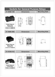 Introduction ⅰ what is a relay 1.1 relay definition 1.2 relay symbol 1.3 working principle of relay ⅱ what is the purpose of a relay 2.1 relay function overview 2.2 the role of the intermediate relay ⅲ relay types ⅳ relay detection 4.1 test instruction 4.2 testing process 4.3 relay test precautions. Sockets For General Purpose Relays O E N India Ltd Pdf Catalogs Technical Documentation Brochure
