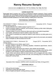 Nanny Resume And Cover Letter Examples Wikitopx