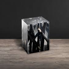 Purchases can be made online or over the telephone via credit/debit card. Timothy Oulton Spur Side Table Acrylic Burnt Wood Branches Stocktons Designer Furniture