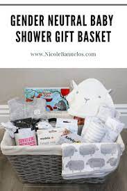 How To Create A Gender Neutral Baby Shower Gift Basket Nicole Banuelos Gender Neutral Baby Shower Gifts Neutral Baby Gifts Gender Neutral Baby Gifts