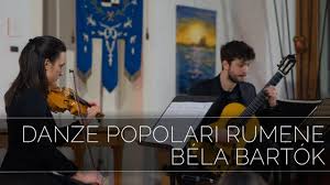 Jokul cu bata roumanian folk dansces by b. Bela Bartok Danze Popolari Rumene Duo Chech Candon Youtube