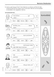 Mit flexionstabellen der verschiedenen fälle und zeiten ✓ aussprache . Sekundarstufe Unterrichtsmaterial Deutsch Grammatik Wortarten Modalverben Grammatik Fur Schwache Lerner
