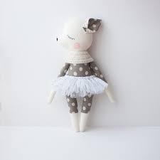 Juna Rehkitz Stoff Puppe Kuscheltier Puppen Basteln Handgemachte Stoffpuppen Handgefertigte Puppen